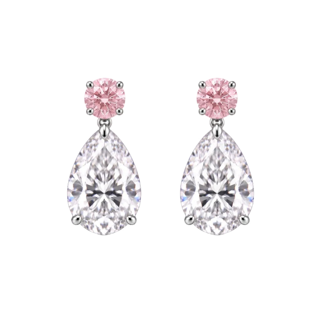 Grace Pink Drop Earrings (MG455)