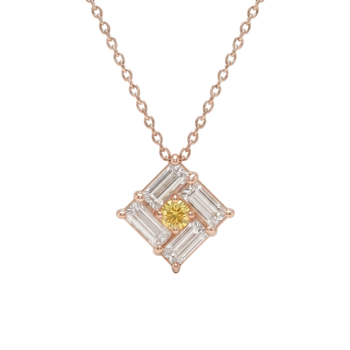 Tilted Monarch Frame Necklace