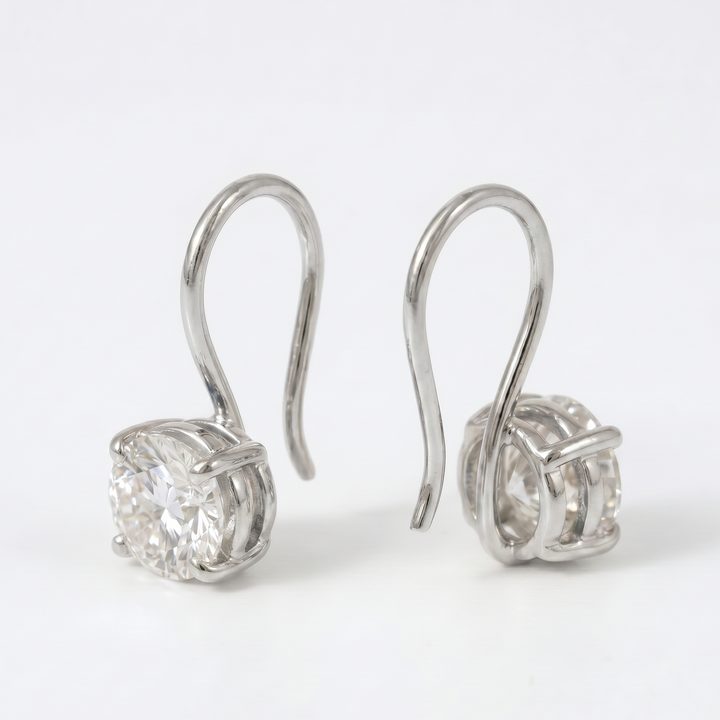 Luna Diamond Hook Earrings (MG326)