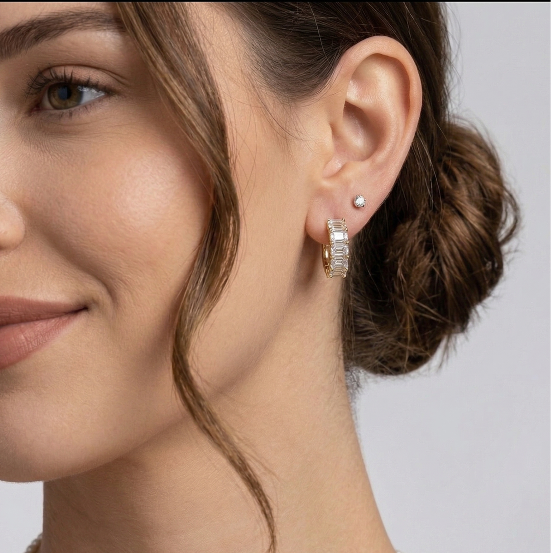 Cascade Emerald Hoops (MG186)