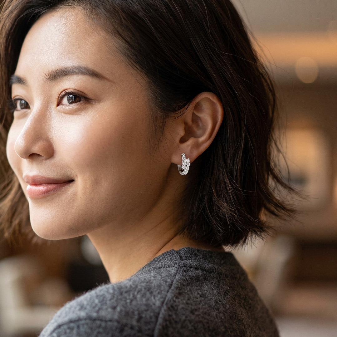 Éclat Duo Diamond Hoops (MG412)