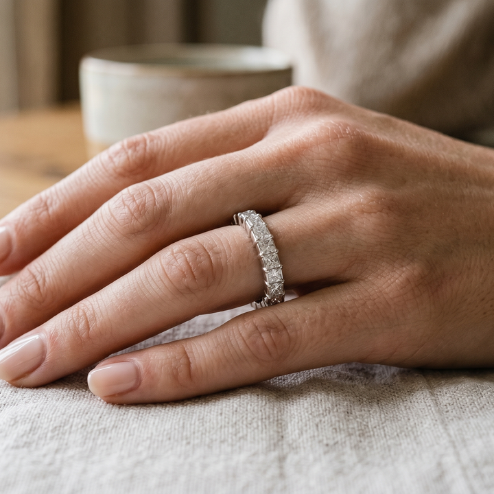 Princess Cut Full Eternity Ring (MG020)