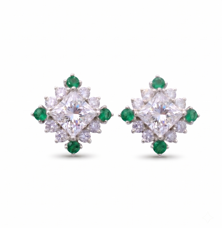Asteria Green Stud Earrings (MG304)