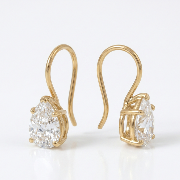 Luna Pear Hook Earrings (MG327)