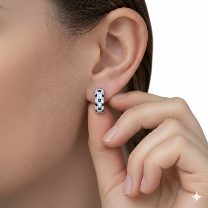 Pave Mosaic Hoops (MG129)