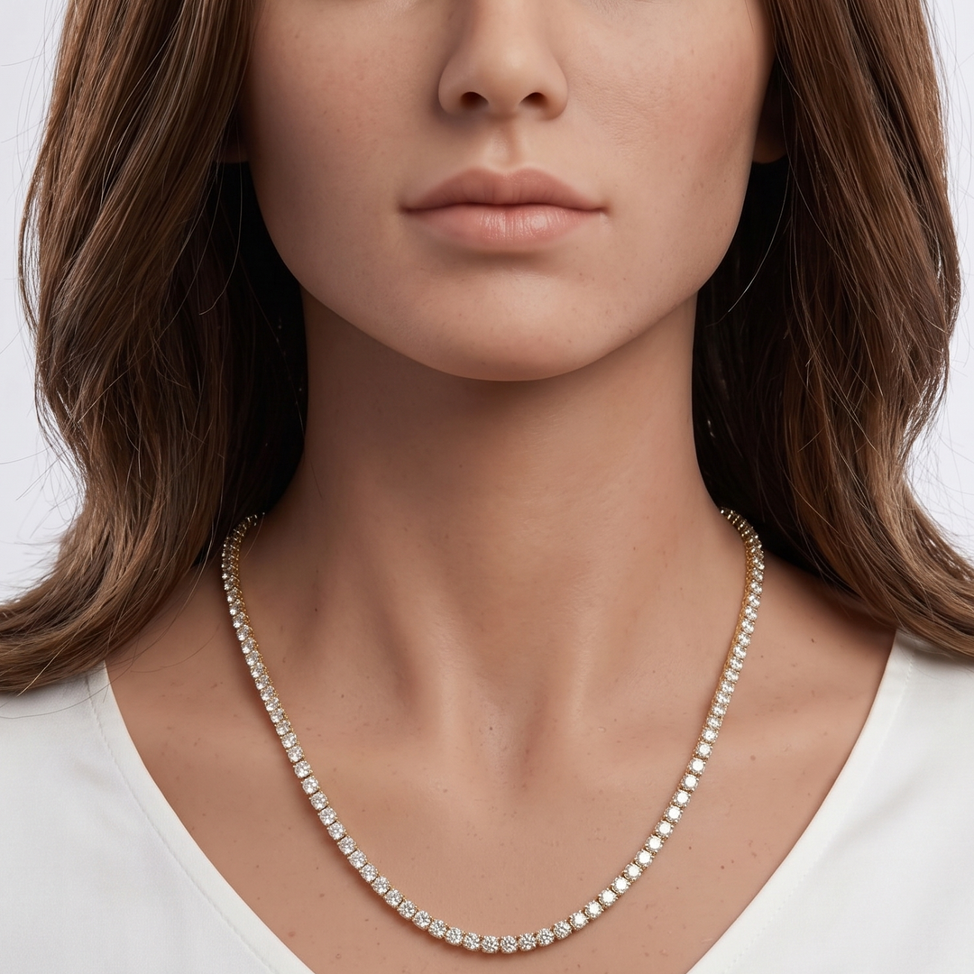 Round Tennis Necklace (MG185)