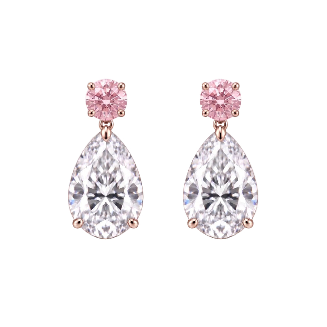 Grace Pink Drop Earrings (MG455)