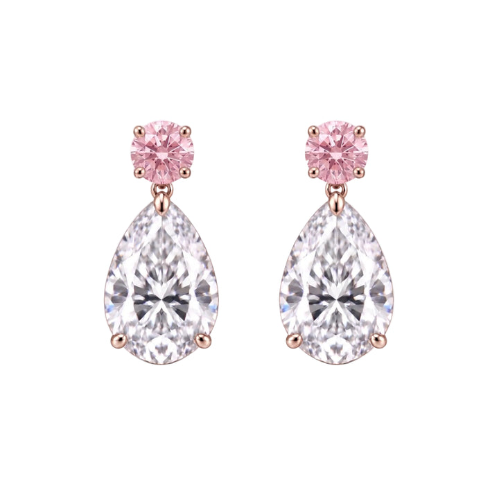 Grace Pink Drop Earrings (MG455)