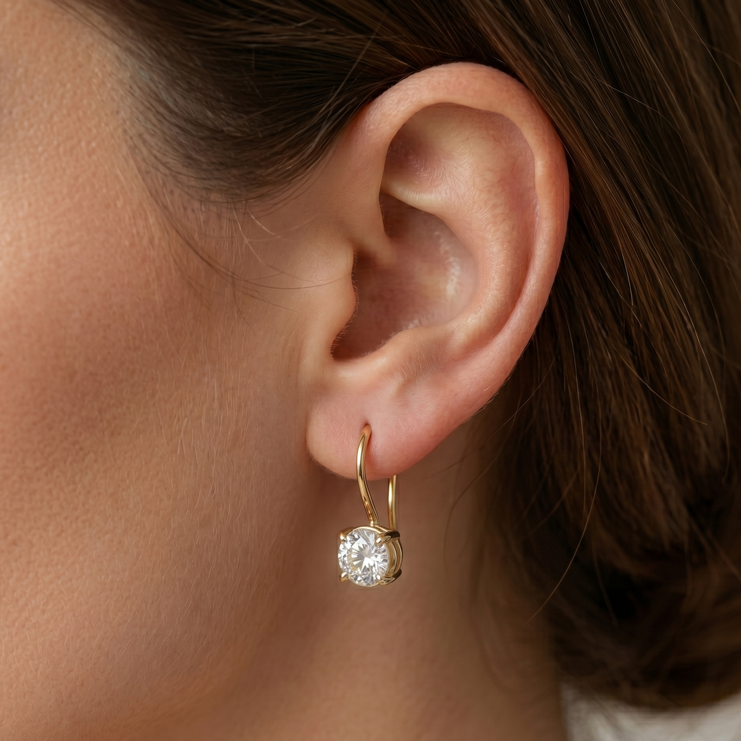 Luna Diamond Hook Earrings (MG326)