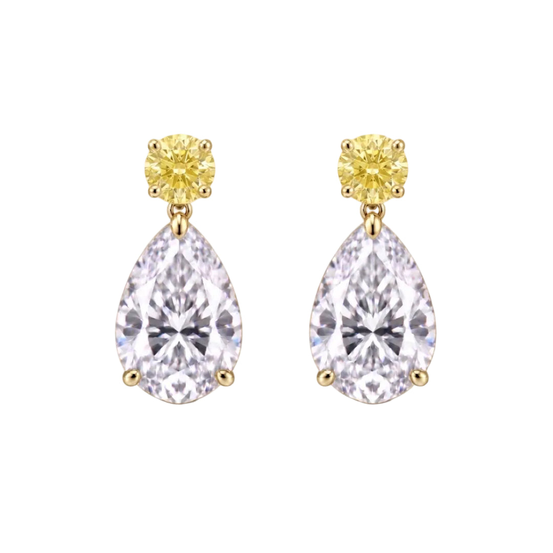 Grace Yellow Drop Earrings (MG454)
