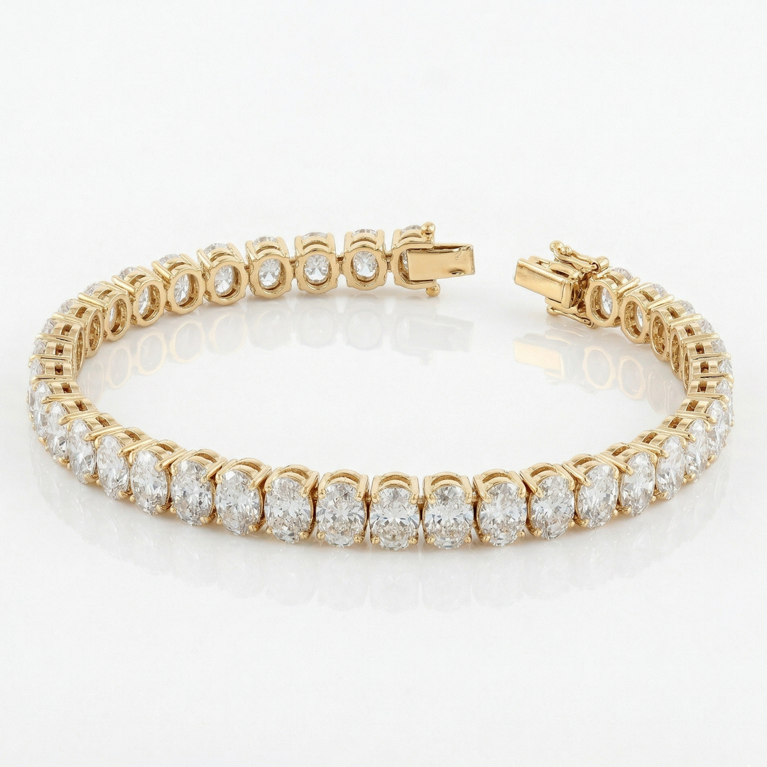 Oval Cut East-West Type Tennis Bracelet (MG161)