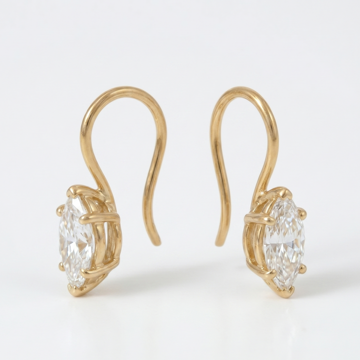 Luna Marquise Hook Earrings (MG328)