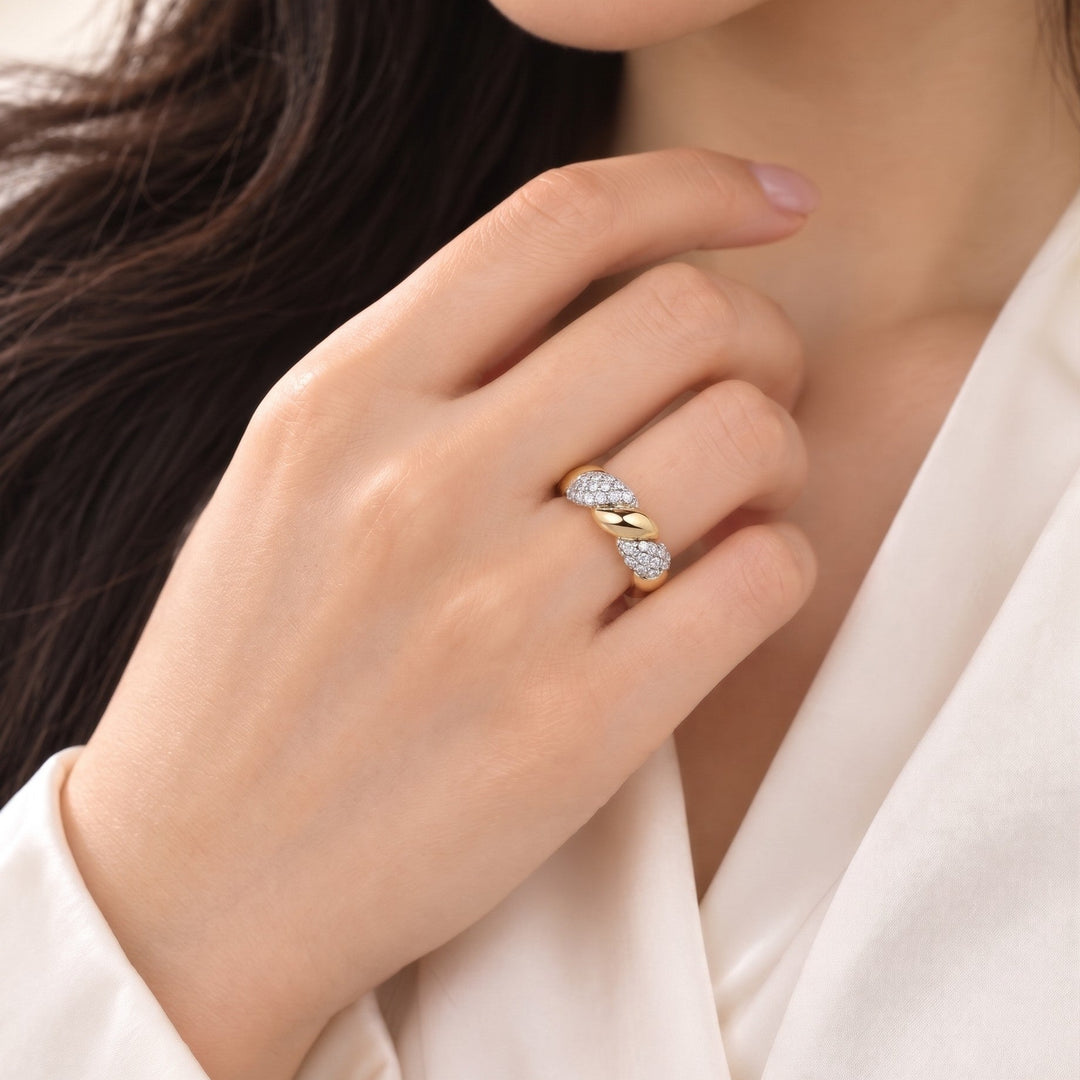 Twist Pave Ring (MG459)