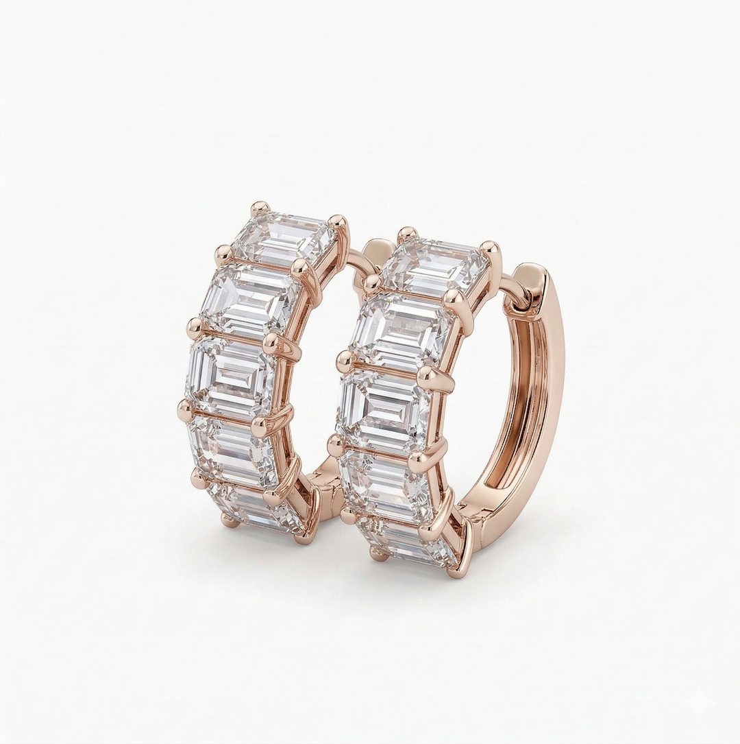 Cascade Emerald Hoops (MG186)