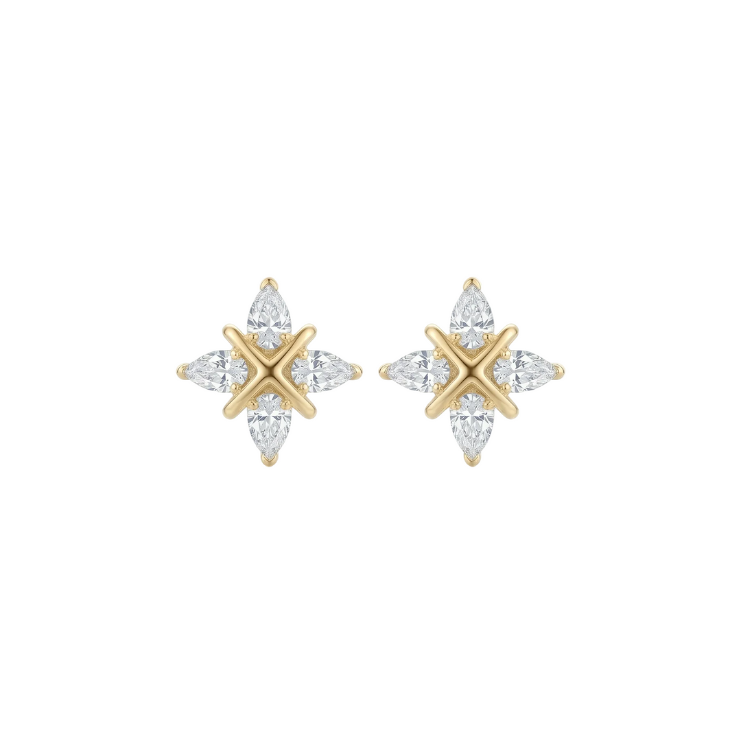 Crosslight Stud Earrings (MG360)