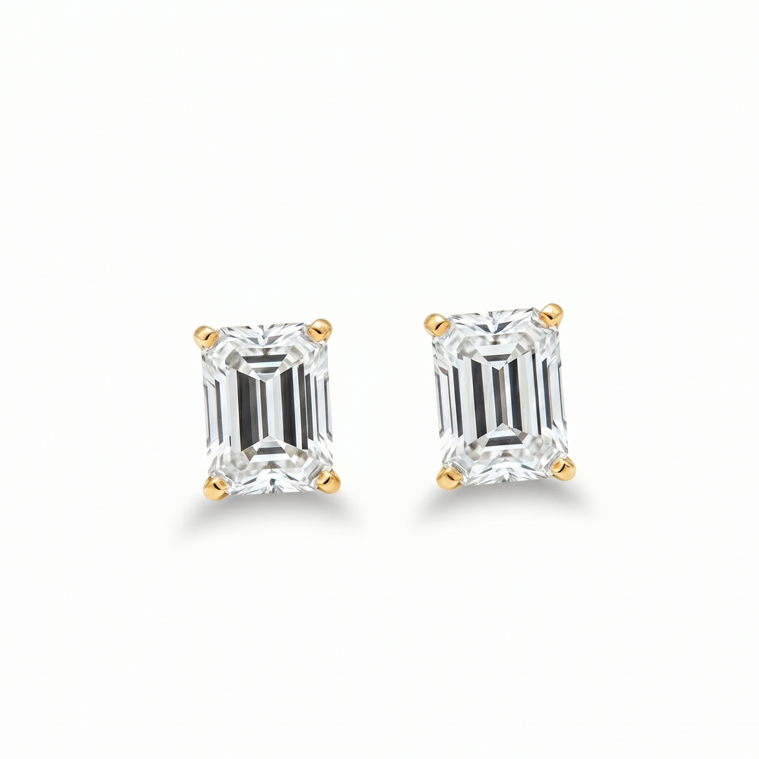 Emerald Cut Earring (MG005)