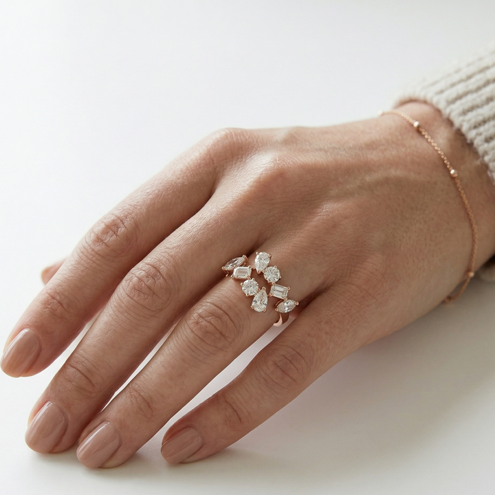 Mixed Shape Diamond Harmony Ring (MG203)