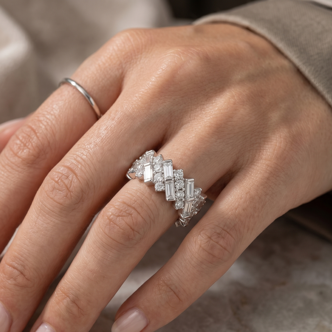 Chevron Royale Eternity Ring (MG295)
