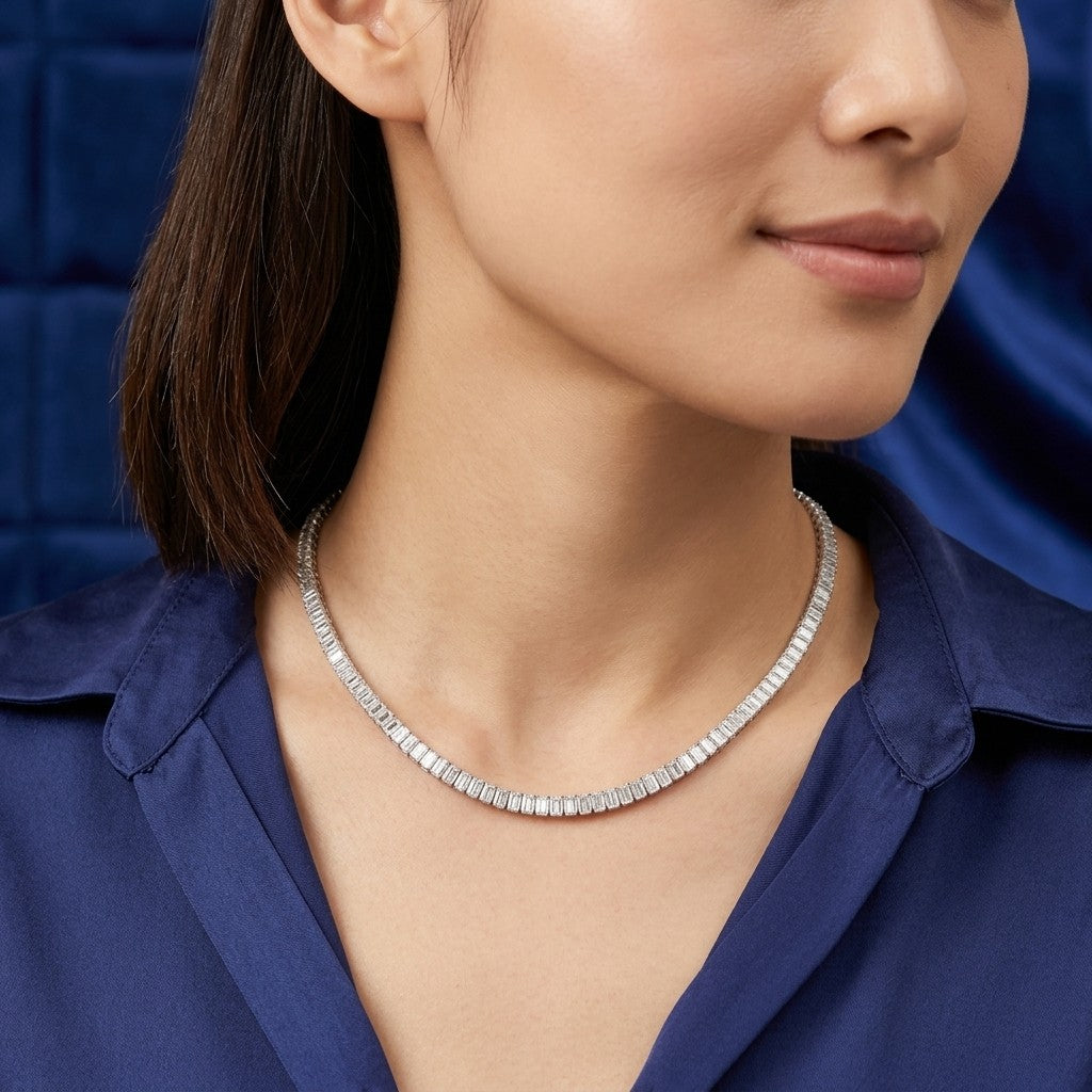 Round Tennis Necklace