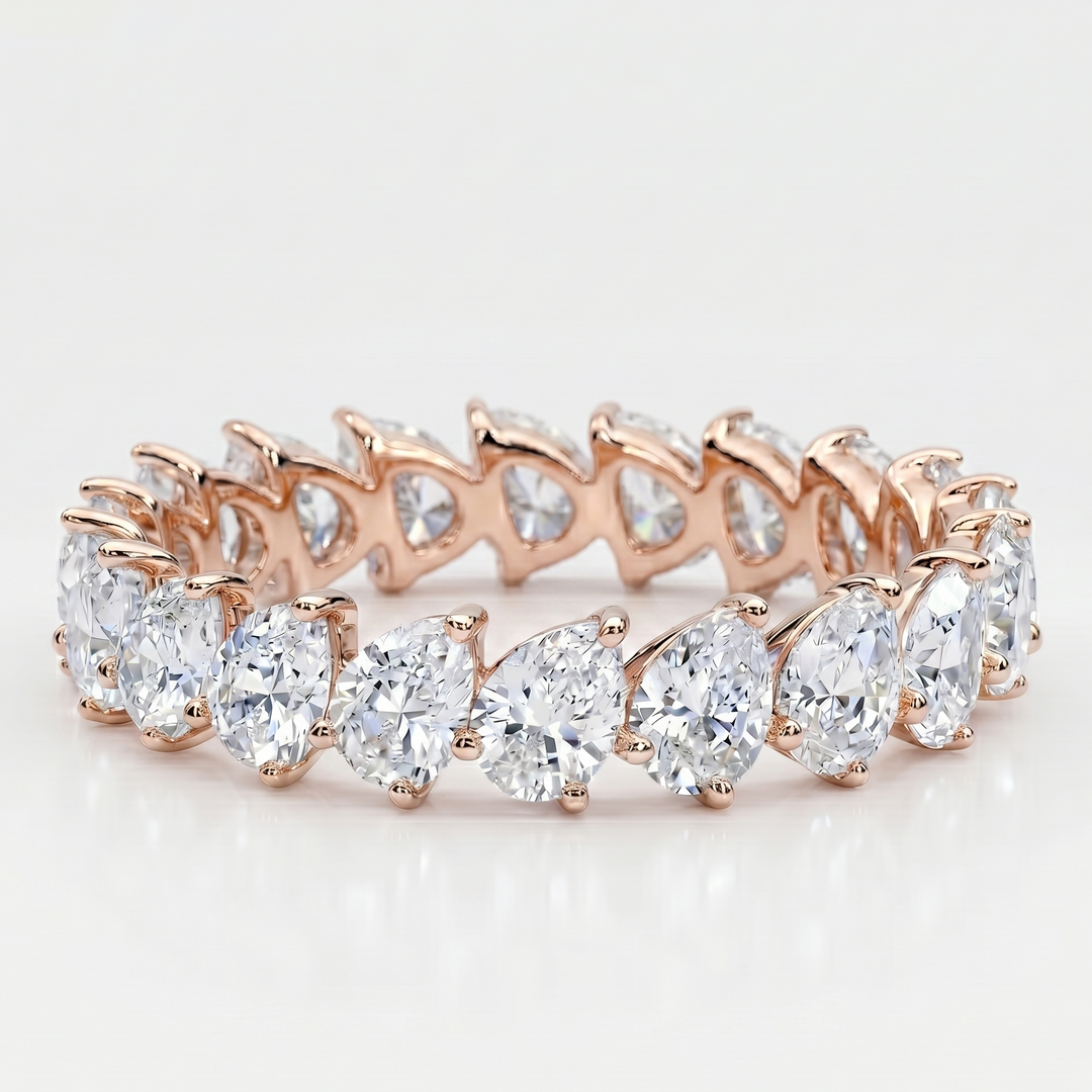 Luminous Cascade Pear Eternity Ring (MG249)
