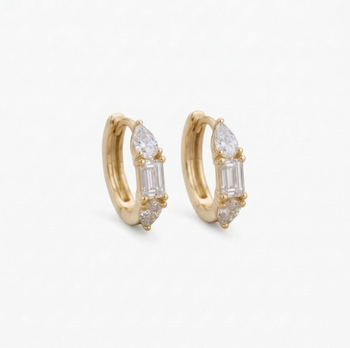 Emerald Drop Hoops (MG190)