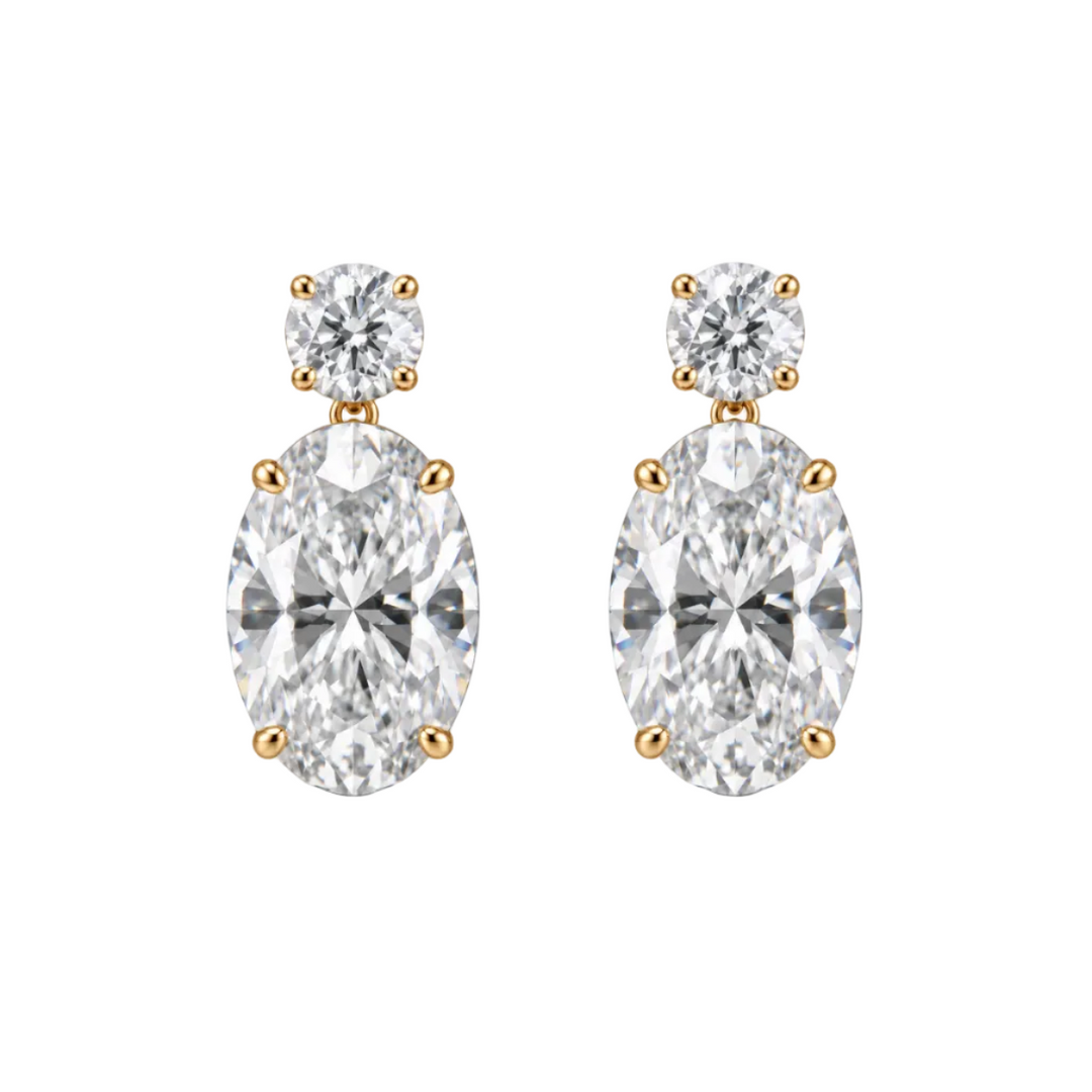Grace Oval Drop Earrings (MG411)