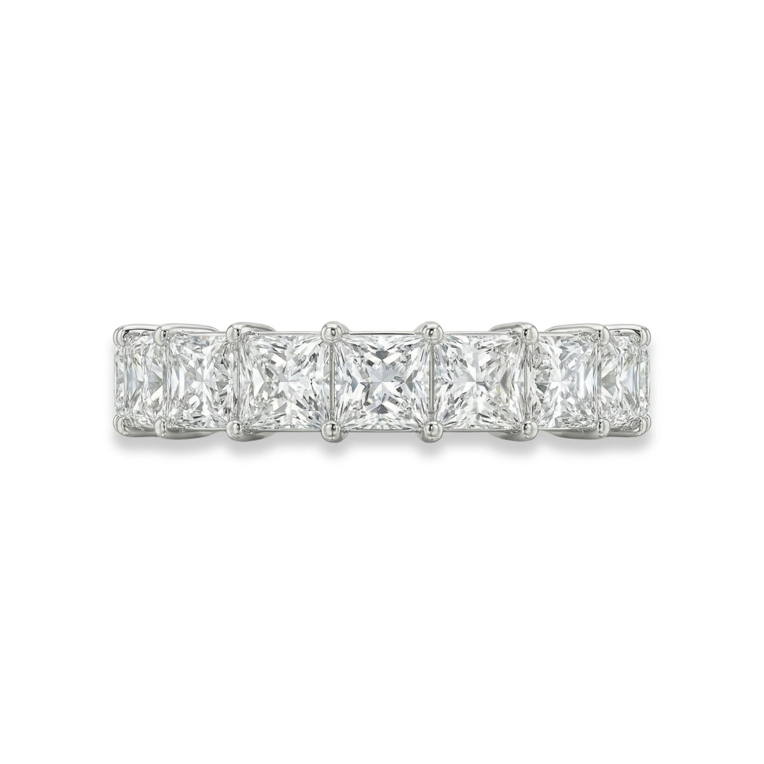 Cushion Cut Eternity Ring in Platinum