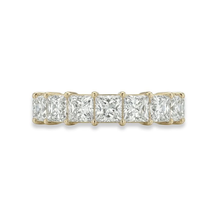Cushion Cut Eternity Ring in 18K Yellow Gold