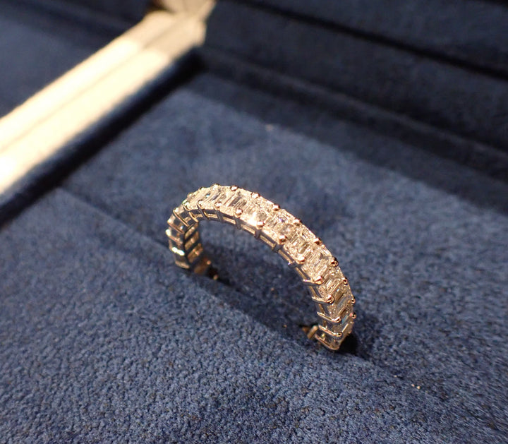 Emerald Eternity Ring in Jewelry Box