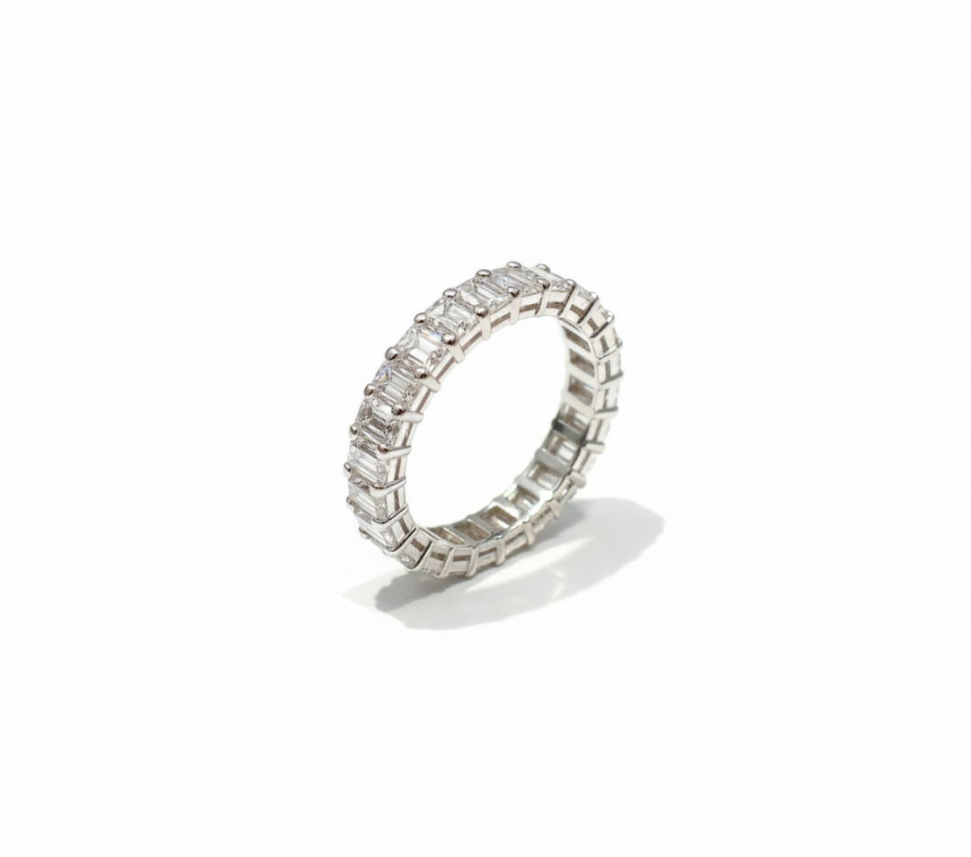 Emerald Eternity Ring in Platinum