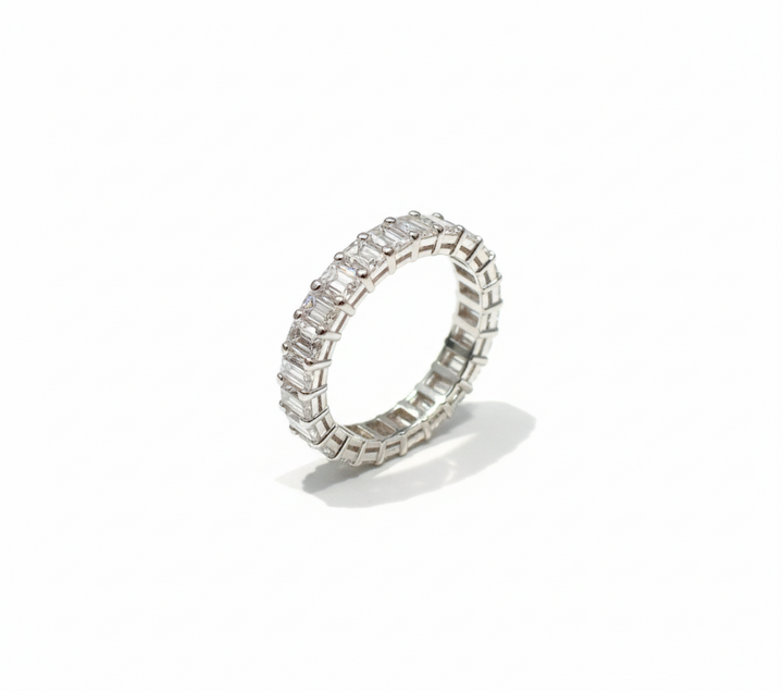 Emerald Eternity Ring in Platinum