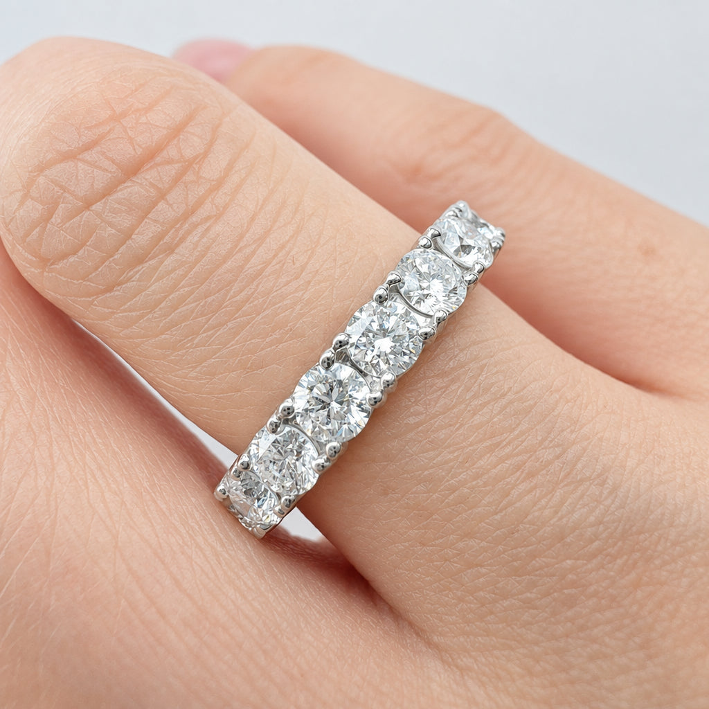 Round Cut Full Eternity Ring