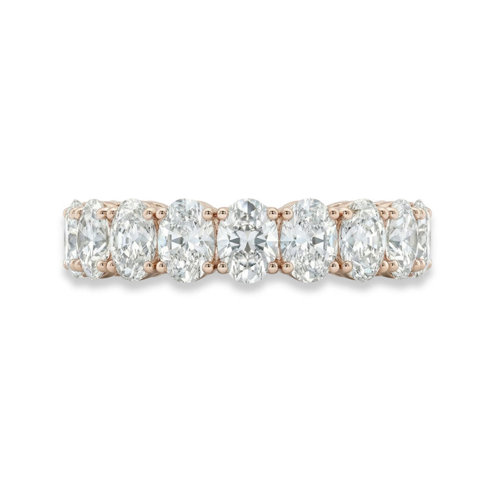 Oval Cut Eternity Ring in 18K Rose Gold