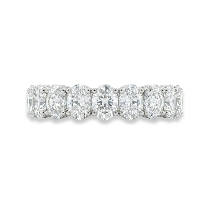 Oval Cut Eternity Ring in Platinum