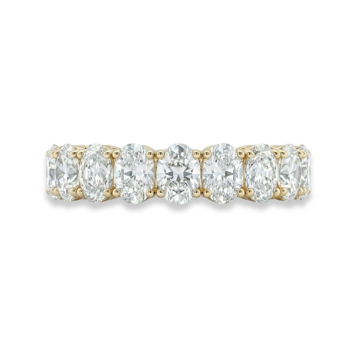 Oval Cut Eternity Ring in 18K Yellow Gold