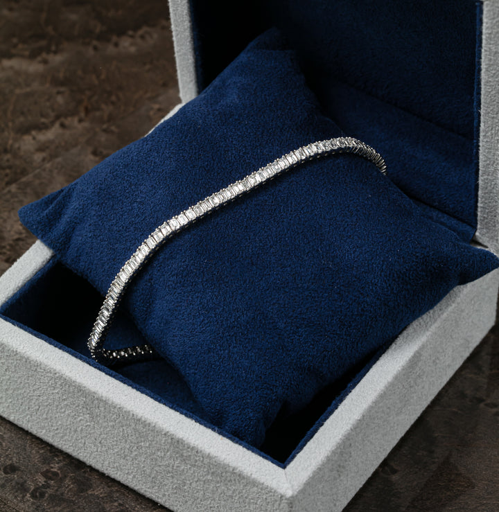 Emerald Cut East-West Tennis Bracelet