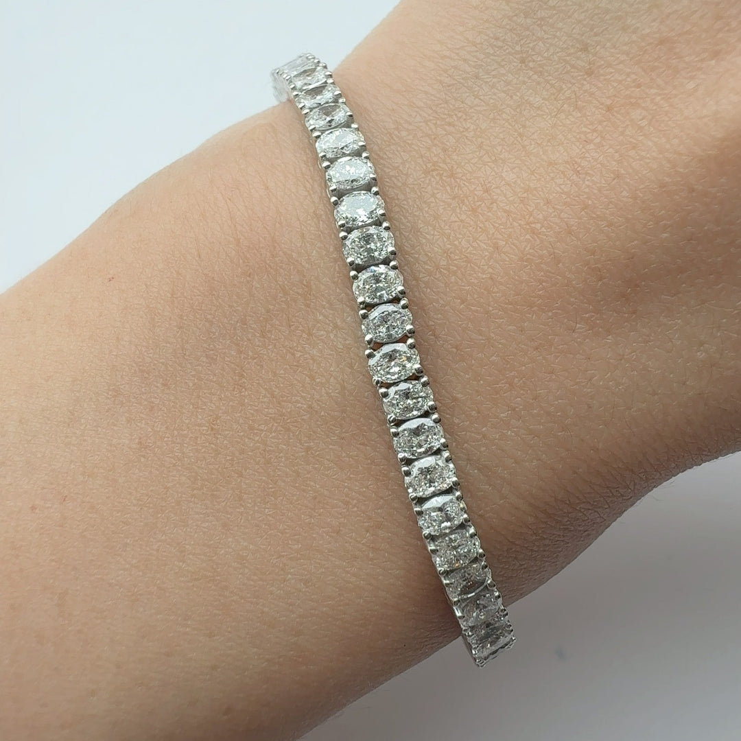 Oval Cut East-West Tennis Bracelet