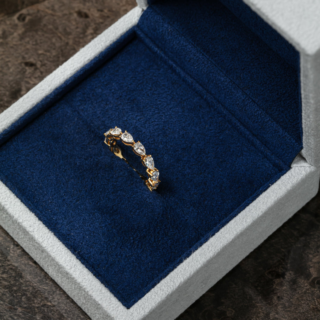 Cascade Pear Eternity Ring