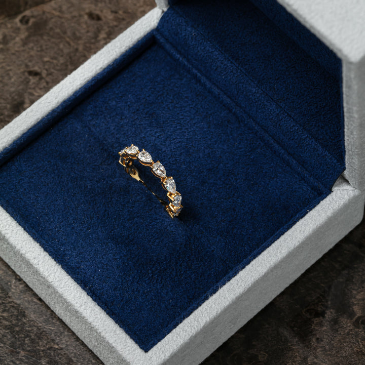Cascade Pear Eternity Ring