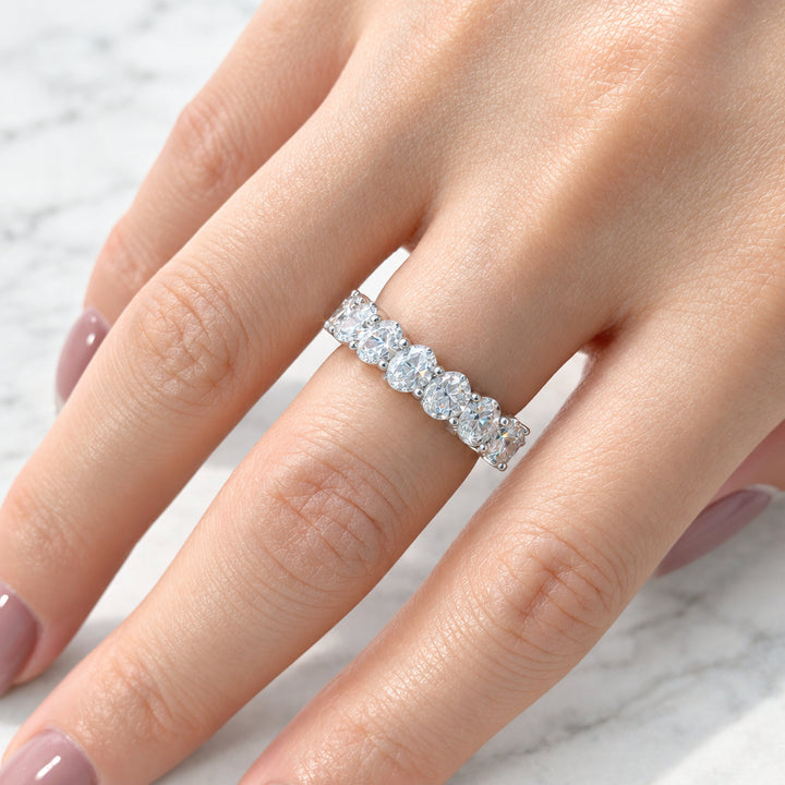 Luminous Cascade Pear Eternity Ring (MG249)