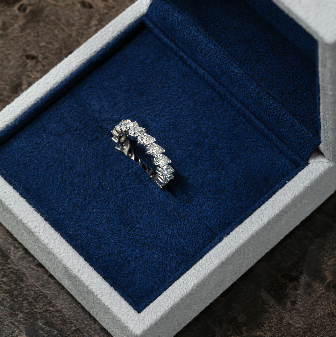 Luminous Cascade Pear Eternity Ring (MG249)