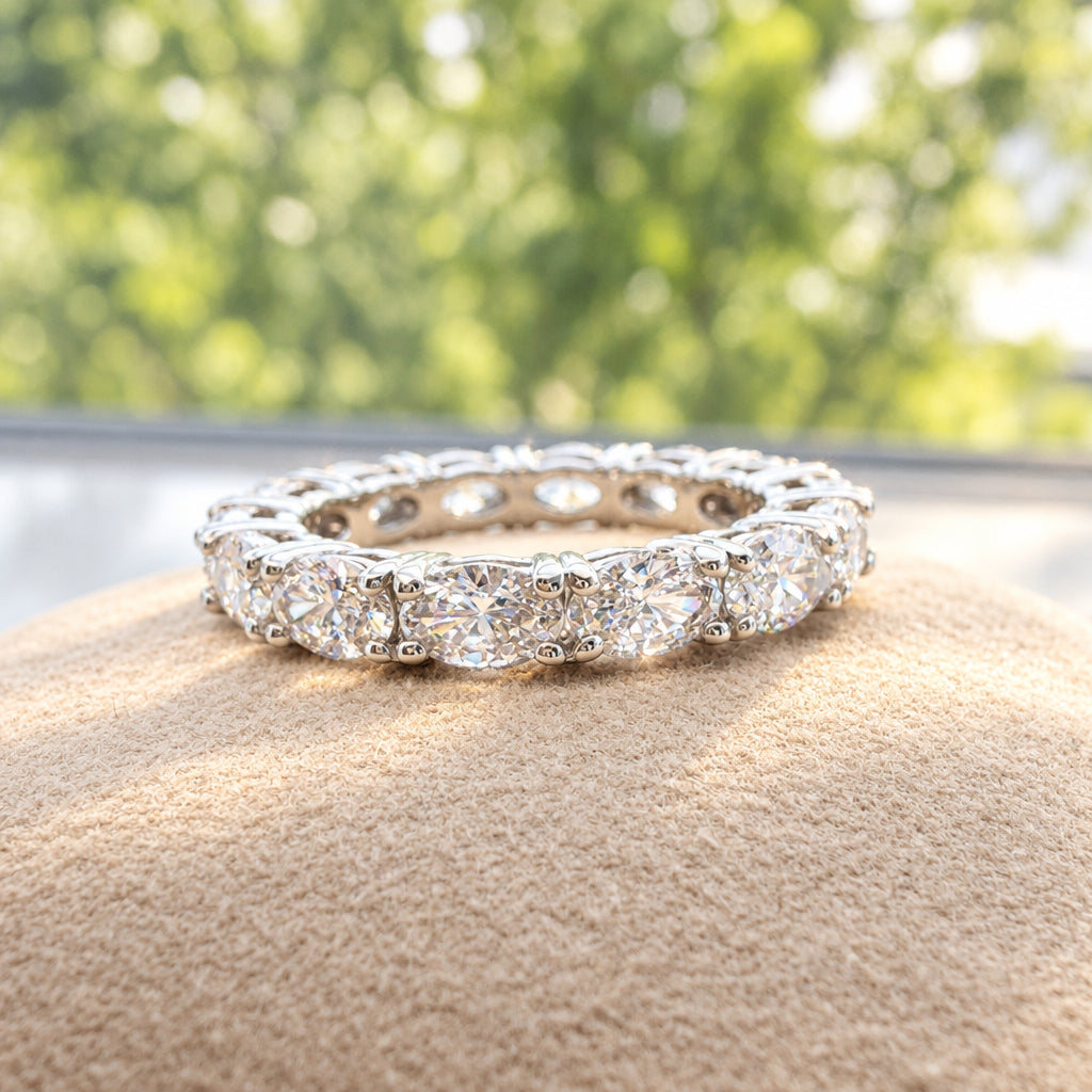 Oval Aurora Eternity Ring