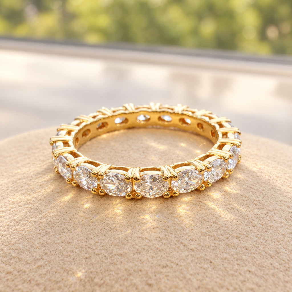 Oval Aurora Eternity Ring