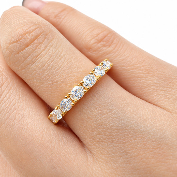 Oval Aurora Eternity Ring