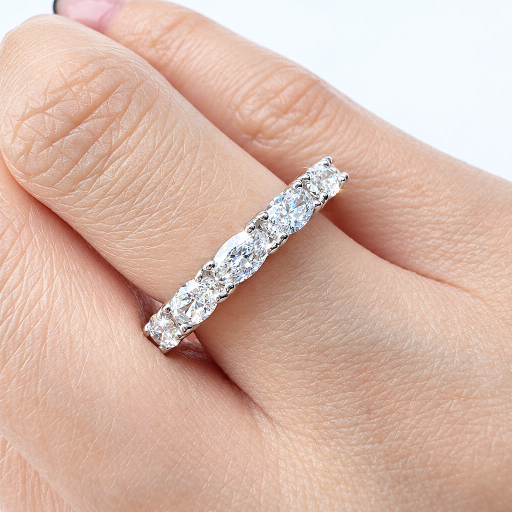 Oval Aurora Eternity Ring