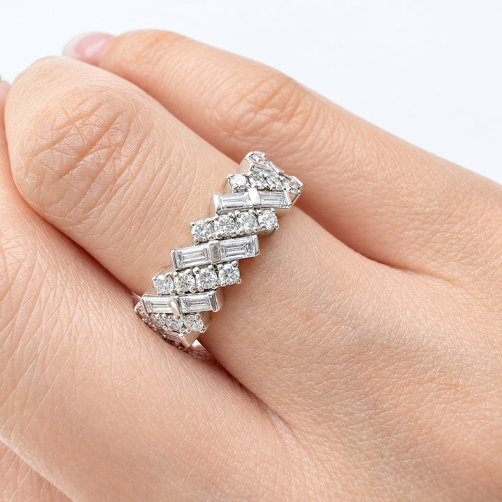 Chevron Royale Eternity Ring (MG295)