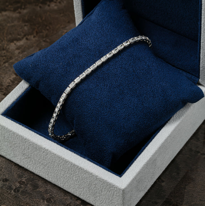 Radiant Cut North-South Type Tennis Bracelet (MG302)