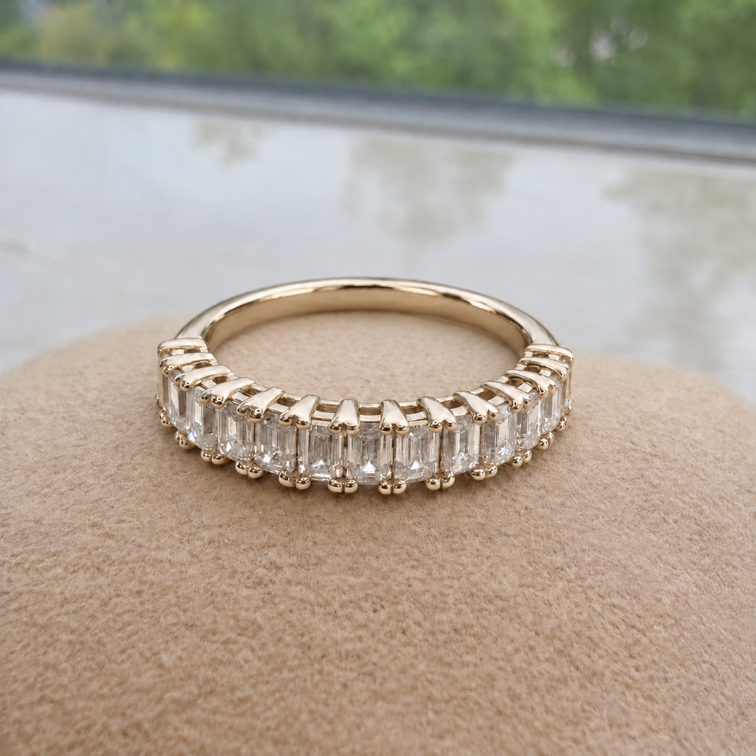 Emerald Cut Half-Eternity Ring (MG443)