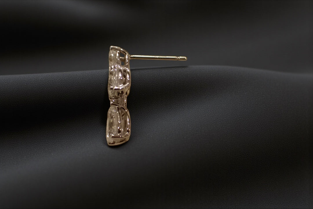 Lab-grown diamond drop earrings in platinum — M Grace Jewelry