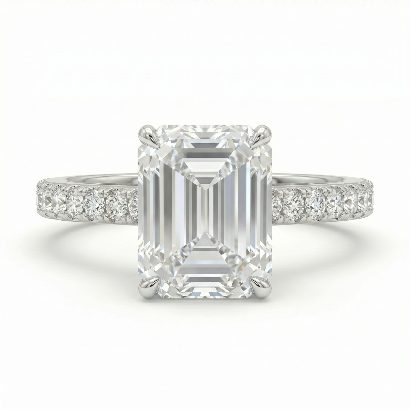 Eternal Emerald Cut Ring in Platinum | M Grace Jewelry